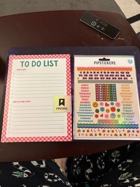 Pipsticks Check it Twice notepad and Week by Week labels Stickers Planner